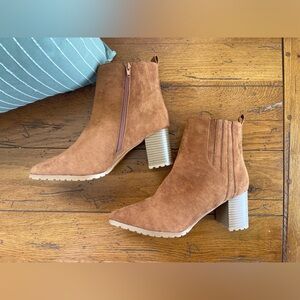 Maurices Brown Suede Ankle Booties Women’s Size 10